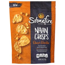 STONEFIRE: Classic Cheddar Naan Crisps, 6 oz