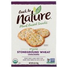 BACK TO NATURE: Organic Stoneground Wheat Crackers, 6 oz