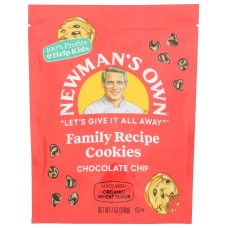 NEWMANS OWN: Chocolate Chip Family Recipe Cookies, 7 oz