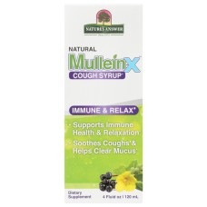 NATURES ANSWER: Mulleinx Immune Relax Cough Syrup, 4 fo