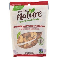 BACK TO NATURE: Cashew Almond Pistachio, 9 oz