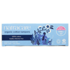 NATRACARE: Super Plus Non Applicator Organic Cotton Tampons, 20 pc