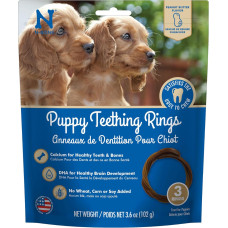 NBONE: Peanut Butter Puppy Teething Rings 3 Count, 3.6 oz