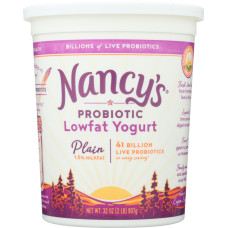 NANCYS: Probiotic Lowfat Yogurt Plain, 32 oz