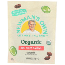 NEWMANS OWN ORGANIC: Organic Sun Dried Raisins Zipbag, 6 oz NEWMANS OWN ORGANIC: Organic Sun Dried Raisins Zipbag, 6 oz