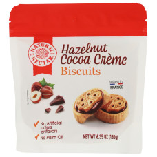 NATURAL NECTAR: Hazelnut Cocoa Creme Biscuits, 6.35 oz NATURAL NECTAR: Hazelnut Cocoa Creme Biscuits, 6.35 oz