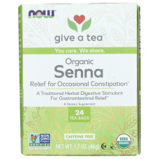 NOW GIVE A TEA: Organic Senna Tea, 1.7 oz