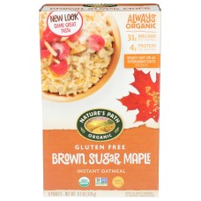 NATURES PATH: Brown Sugar Maple Oatmeal Gluten Free, 11.3 oz