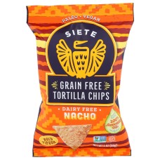 SIETE: Nacho Grain Free Tortilla Chips, 1 oz
