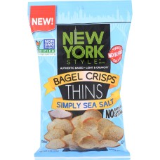 NEW YORK STYLE: Bagel Crisps Thins Simply Sea Salt, 6 oz