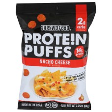 SHREWD FOOD: Protein Puffs Nacho Cheese, 2.25 oz