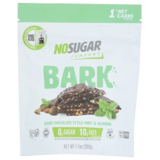 NO SUGAR COMPANY: Dark Chocolate Mint Almonds Bark, 200 gm