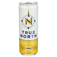 TRUE NORTH: White Peach Pear Energy Drink, 12 fo