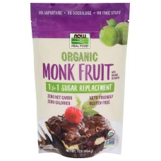 NOW: Organic Monk Fruit Sugar Replacement, 1 lb