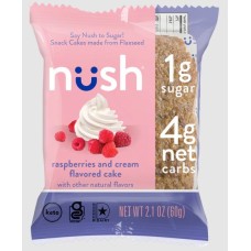 NUSH: Raspberries and Cream Flavored Cake, 2.1 oz