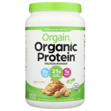 ORGAIN: Organic Protein Plant Based Protein Powder Peanut Butter, 32.4 oz