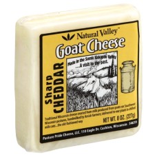 NATURAL VALLEY: Goat Cheese Sharp Cheddar, 8 oz