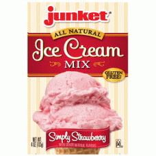 JUNKET: Mix Ice Cream Gluten Free Strawberry, 4 oz