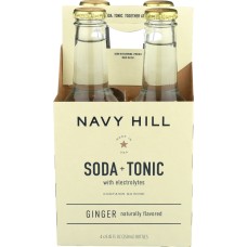 NAVY HILL: Soda Tonic Ginger 4 Count, 33.8 fo