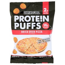 SHREWD FOOD: Protein Puffs Brick Oven Pizza, 0.74 oz