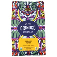 ORINOCO COFFEE TEA: French Roast Whole Bean Coffee, 12 oz