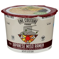 ONE CULTURE FOODS: Japanese Miso Ramen, 4.2 oz