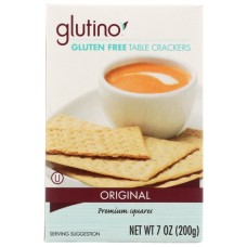 GLUTINO: Gluten Free Original Table Crackers, 7 oz