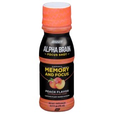 ONNIT: Alpha Brain Focus Shot Peach, 2.5 oz