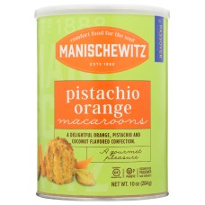 MANISCHEWITZ: Pistachio Orange Macaroons, 10 oz