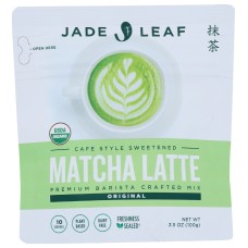 JADE LEAF: Organic Cafe Style Sweetened Matcha Latte Mix Original, 3.5 oz