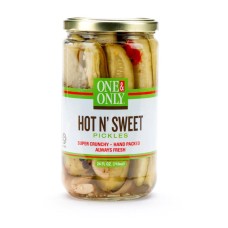 ONE AND ONLY SALAD DRESSING: Hot N Sweet Pickles, 24 oz