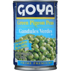 GOYA: Low Sodium Green Pigeon Peas, 15 oz