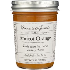 BONNIES JAMS: Apricot Orange Jams, 8.75 oz