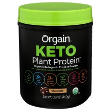 ORGAIN: Keto Plant Protein Powder Chocolate, 0.97 lb