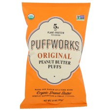 PUFFWORKS: Organic Peanut Butter Puffs Original, 3.5 oz