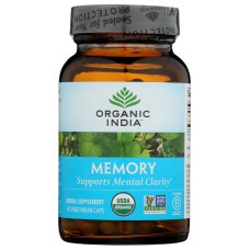ORGANIC INDIA: Memory Gotu Kola and Bacopa Supplement, 90 cp