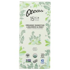 OTEAS: Organic Digestive Mint and Liquorice Tea, 15 pc