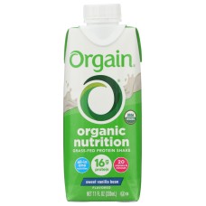 ORGAIN: Organic Nutrition Shake Sweet Vanilla Bean, 11 fo