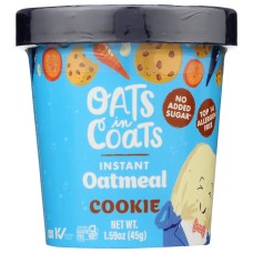 OATS IN COATS: Cookie Gluten Free Instant Oatmeal Cups, 1.59 oz