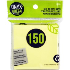 ONYX & GREEN: Sticky Note Yellow, 150 pc