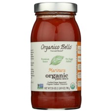 ORGANICO BELLO: Organic Marinara Sauce, 25 oz