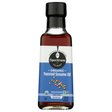 SPECTRUM NATURALS: Organic Toasted Sesame Oil Unrefined, 8 fo