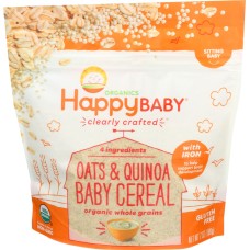 HAPPY BABY: Oats and Quinoa Cereal, 7 oz