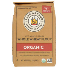 KING ARTHUR: 100 Percent Organic Whole Wheat Flour, 2 lb KING ARTHUR: 100 Percent Organic Whole Wheat Flour, 2 lb