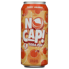 NO CAP SODA POP: Tangy Orange Postbiotic Soda, 16 fo NO CAP SODA POP: Tangy Orange Postbiotic Soda, 16 fo