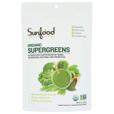 SUNFOOD SUPERFOODS: Supergreens Organic, 8 oz