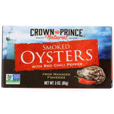 CROWN PRINCE: Smoked Oysters with Red Chili Pepper, 3 oz
