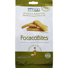 ASTURI: FocacciBites Olive Oil and Sea Salt, 4.23 oz