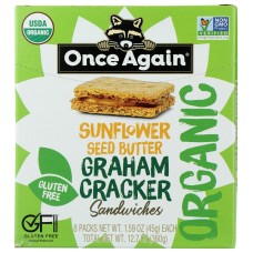 ONCE AGAIN: Sunflower Butter Graham Cracker Sandwiches, 12.72 oz
