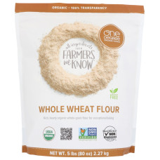 ONE DEGREE: Organic Whole Wheat Flour, 80 oz